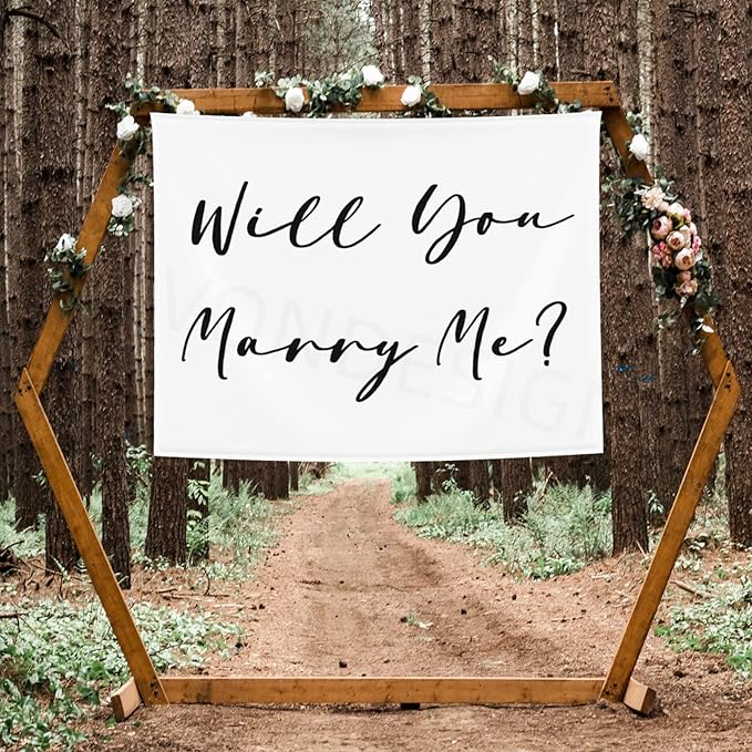 Will You Marry Me Backdrop, Wedding Proposal Backdrop, Will You Marry Me Banner by DEVONDESIGN