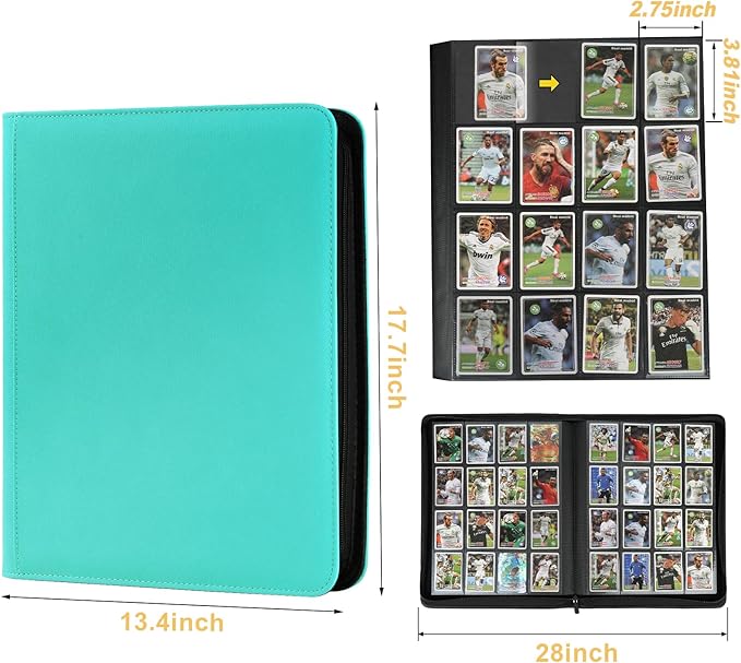 Trading Card Binder 16 Pocket, 1024 Pockets Card Binders, Card Collection Binder - Image 2