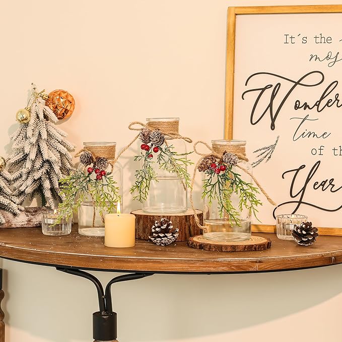 Set of 12 Xmas Decor Vases Christmas Centerpieces - Image 4
