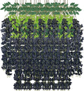 24 Pack Artificial Wisteria Flower Fake Silk Flowers String Vine Ratta Hanging by LUZOGA