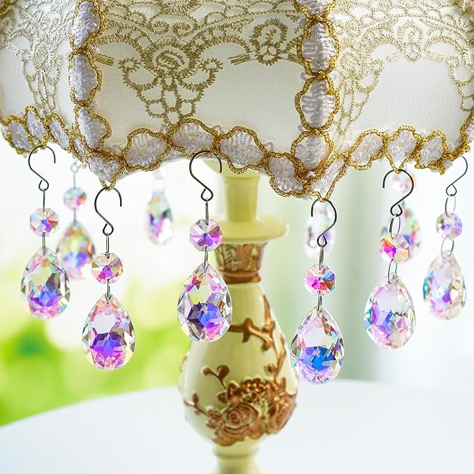 H&D HYALINE & DORA 3Inch Crystal Suncatcher Bauhinia Prisms Pendants 10Pcs - Image 3