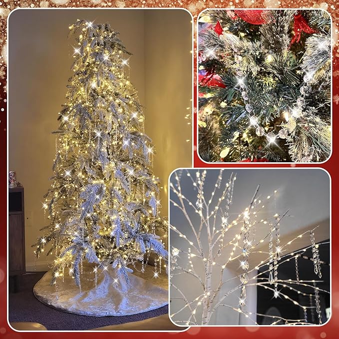 10 PCS Crystal Garland Strands, 33ft Hanging Crystal Strings - Image 9
