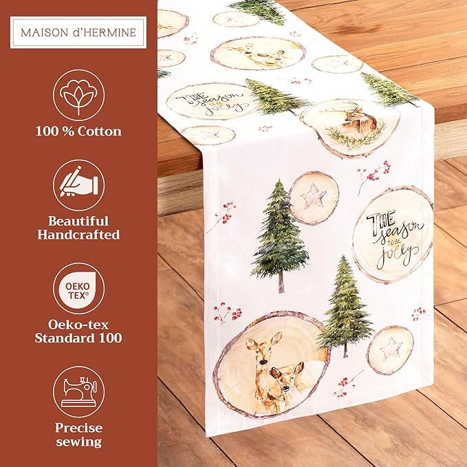 Maison d' Hermine Table Runner 100% Cotton Single Layer Table Runners 108 - Image 2