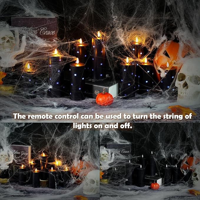 Flickering Flameless Candles, Battery Operated Real Wax LED Pillar Candles - Image 4