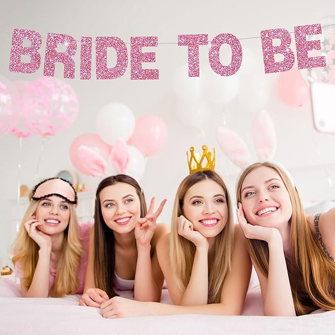 BEISHIDA 116 PCS A-Z Glitter Pink DIY Letter Banner Kit Make Your Own - Image 4