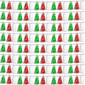 8P Red Green White Foil Fringe Metallic Tassel Streamers Banner Tassel Garland by HYSILLA