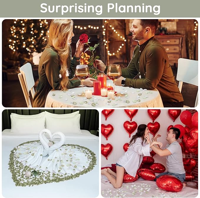 Suream 600 Pieces Rose Petals for Decoration, Avocado Green Scatter Petals for - Image 6