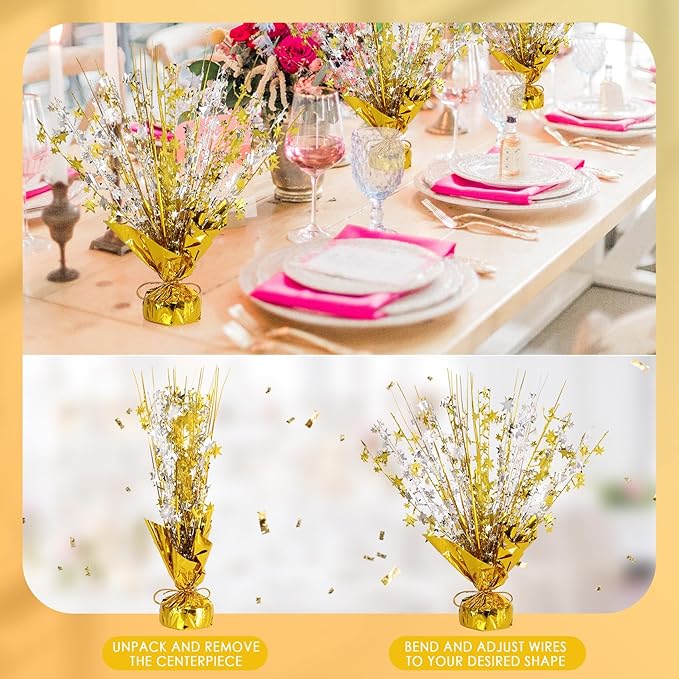 6 Pack Star Table Centerpieces for Party, Birthday Table Decorations for Kids - Image 2