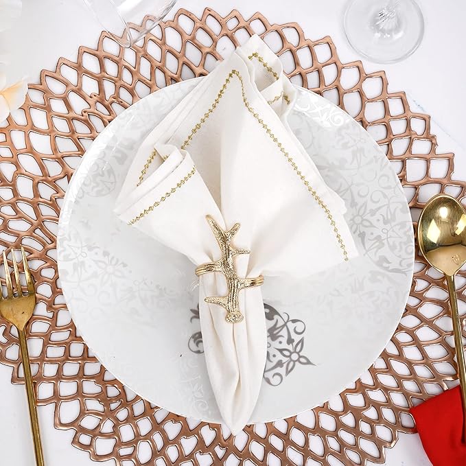 Lightweight Metal Napkin Rings Set of 12 - Image 8