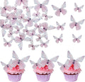 Ephlyn 72Pcs Edible 3D Butterfly Cupcake Toppers Cute Butterfly Picks Realistic by Ephlyn