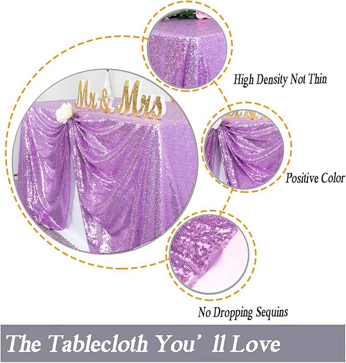 ShinyBeauty Lavender Table Cloths - Image 3