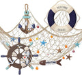 Marsui 11 Pcs Wooden Nautical Wall Decor Fishing Net Decoration, Include by Marsui