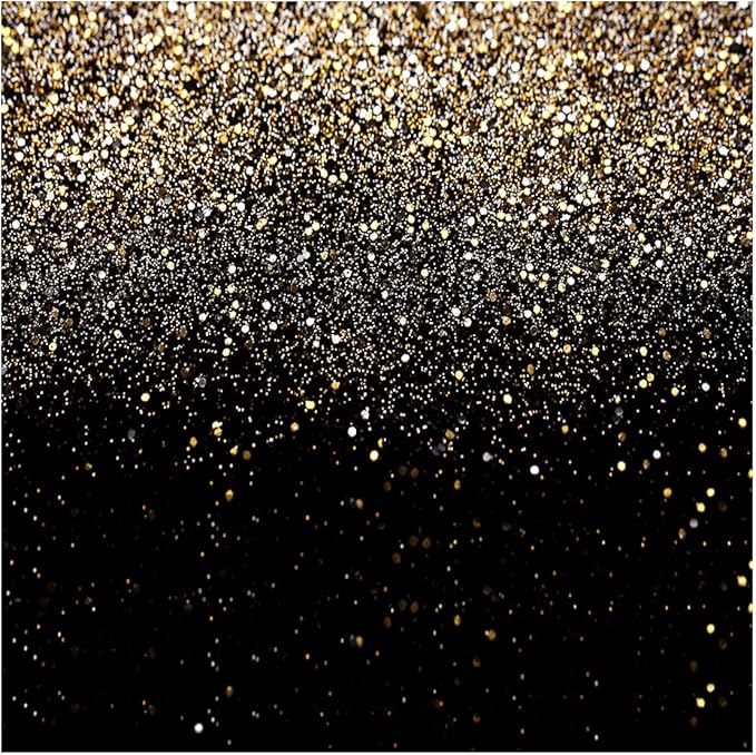 WOLADA Black and Gold Backdrop Golden Glitter Backdrop by WOLADAPhotographyBackdrop