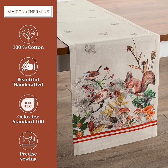 Maison d' Hermine Table Runner 100% Cotton Single Layer Table Runners 108 - Image 2