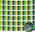 6 Pack 10 Feet Gold Green Purple Foil Fringe Garland Metallic Tinsel Streamers by Ferwzsr