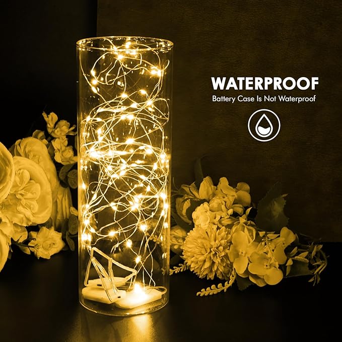 12 Pack Fairy Lights Battery Operated String Lights，7FT 20LED Waterproof Silver - Image 2