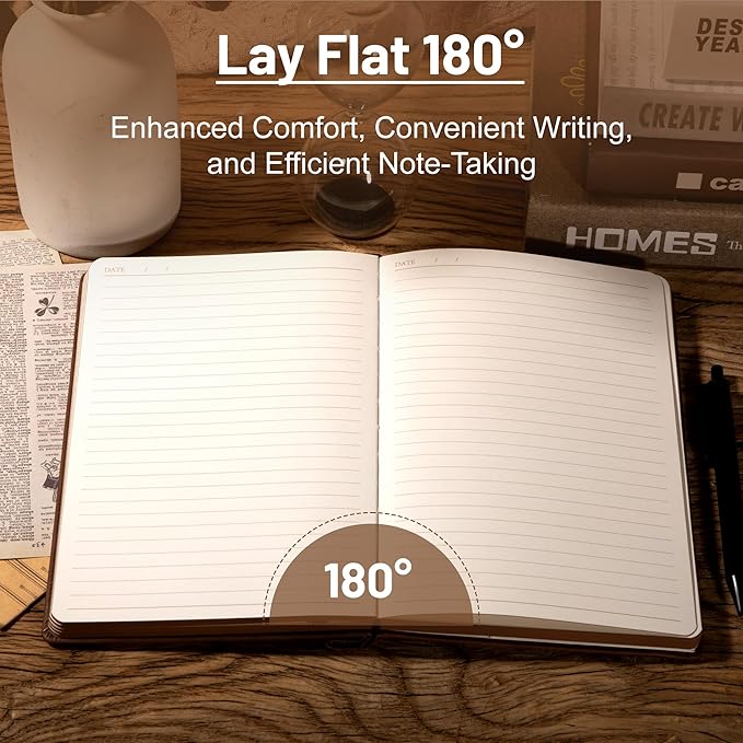 CAGIE Compass Leather Notebook Journal - Image 4