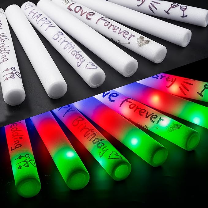 JOYIN 12 PCS LED Light Up Foam Sticks, Glow Sticks Party Favors Bulk - Image 5