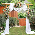 White Wedding Arch Draping Fabric 2 Panels 29" x 20 FT White Drapes by DeZerlor