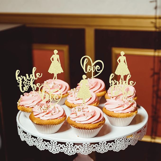 Sotpot 24PCS Bride to Be Cupcake Toppers - Image 3