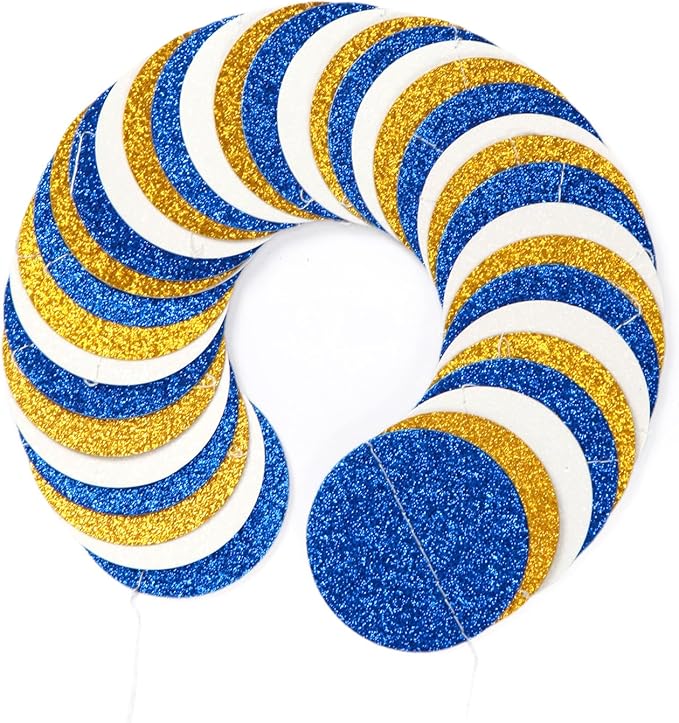 Navy-Blue White-Gold Birthday Party-Decorations Streamers - 52FT Graduation - Image 3