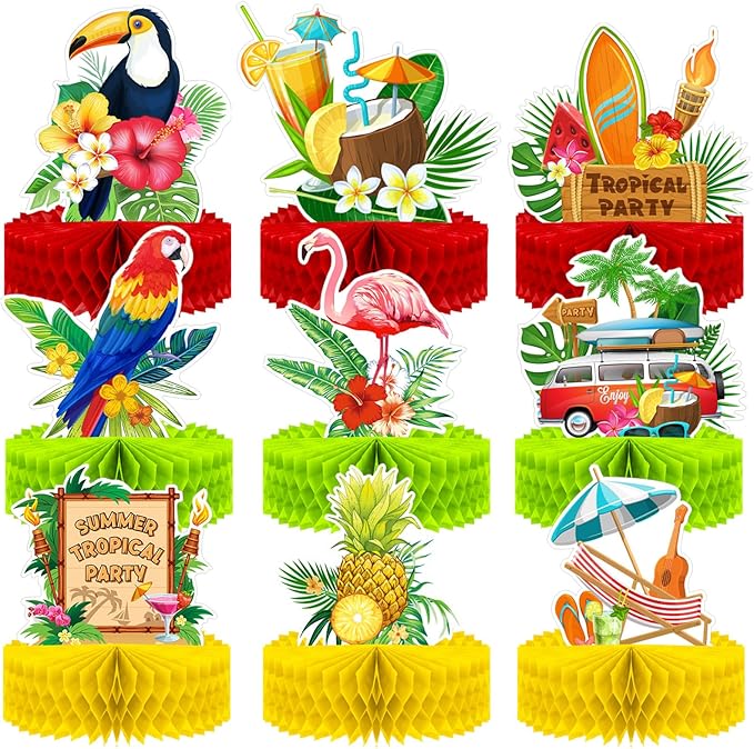 Waydress 9 Pcs Hawaiian Luau Party Decorations Margaritaville Tropical by Waydress