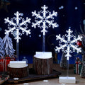 Riakrum 3 Pcs Lighted Christmas Tabletop Decorations Snowflake Table Decor Xmas by Riakrum
