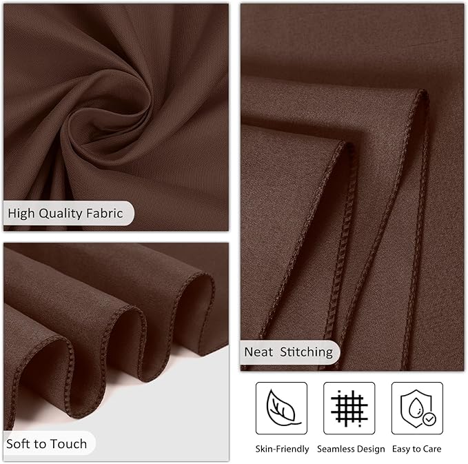 8 Pack Brown Table Cloth 60 x 126 Inch Rectangular Tablecloths - Image 4