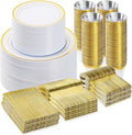BESTVIP 600PCS Gold Dinnerware Set by Bestvip