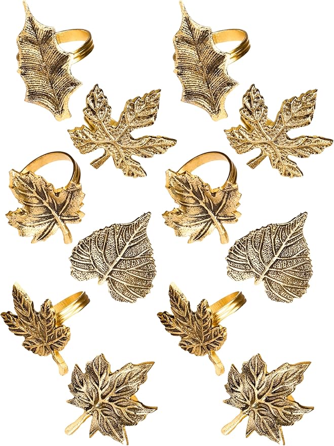 12-Piece Metal Napkin Rings by ALPHALivingHOME