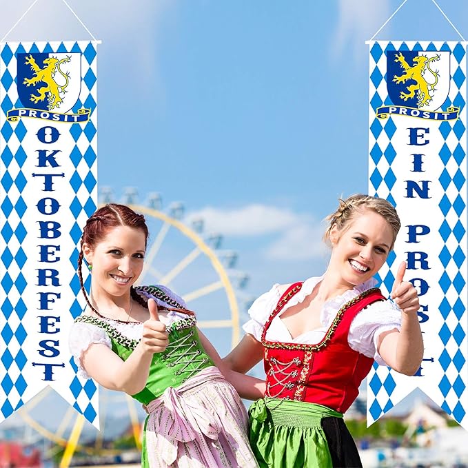 Blulu Oktoberfest Decorations Oktoberfest Banner Sign October Festival Party - Image 2