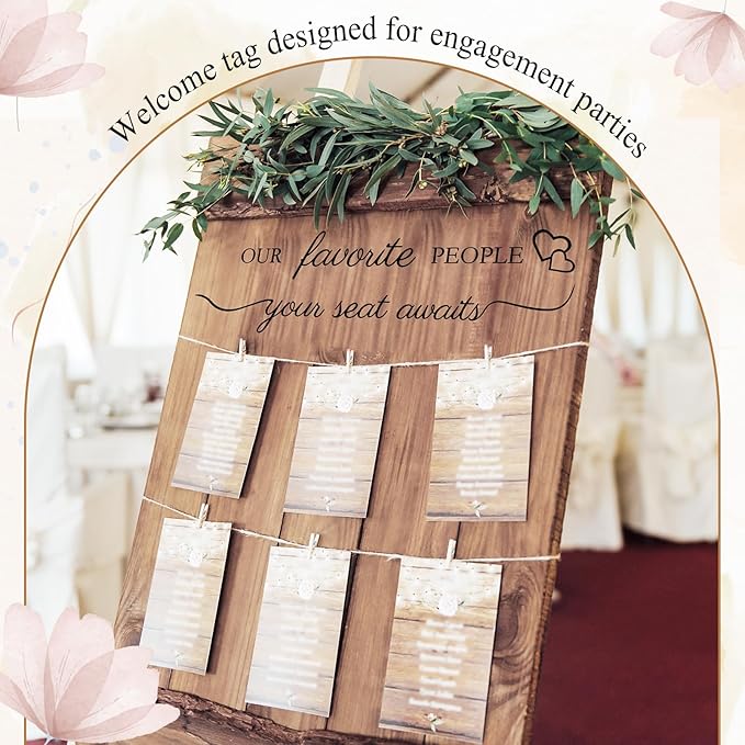3 Pcs Wedding Seating Chart Decal Stickers DIY Our Favorite People Your Seat - Image 4