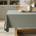 MIULEE Olive Green Linen Cottton Table Cloth Rectangle Tablecloth Waterproof by MIULEE