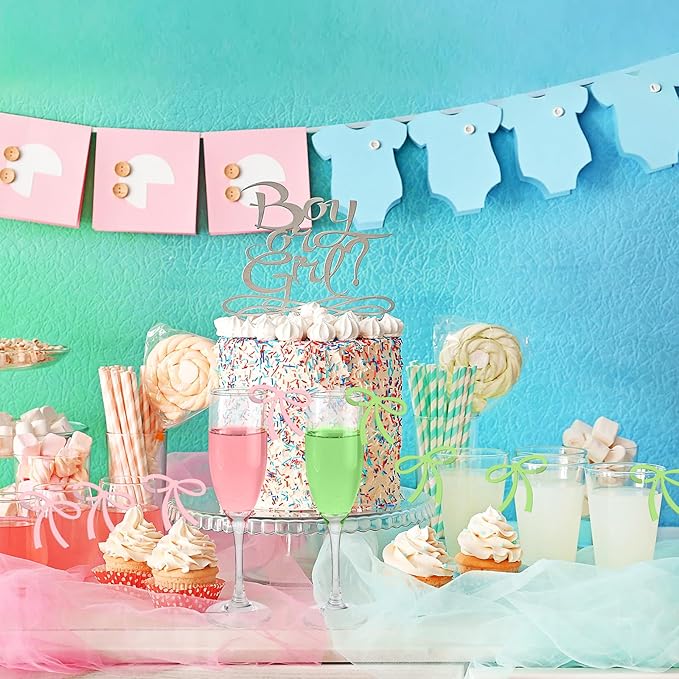 50 Pcs Bows Drink Tags Coquette Bow Wine Glass Charms Acrylic Bowknot Drink Tag - Image 5