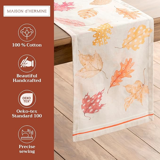 Maison d' Hermine Table Runner 100% Cotton Single Layer Table Runners 108 - Image 2