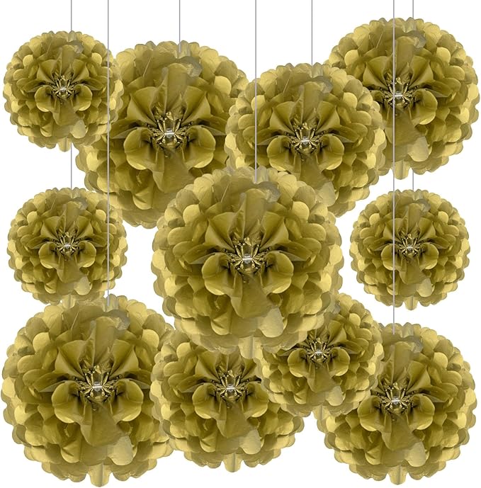 Tissue Paper Pom Poms, Hanging Flower Balls by Tisspoms