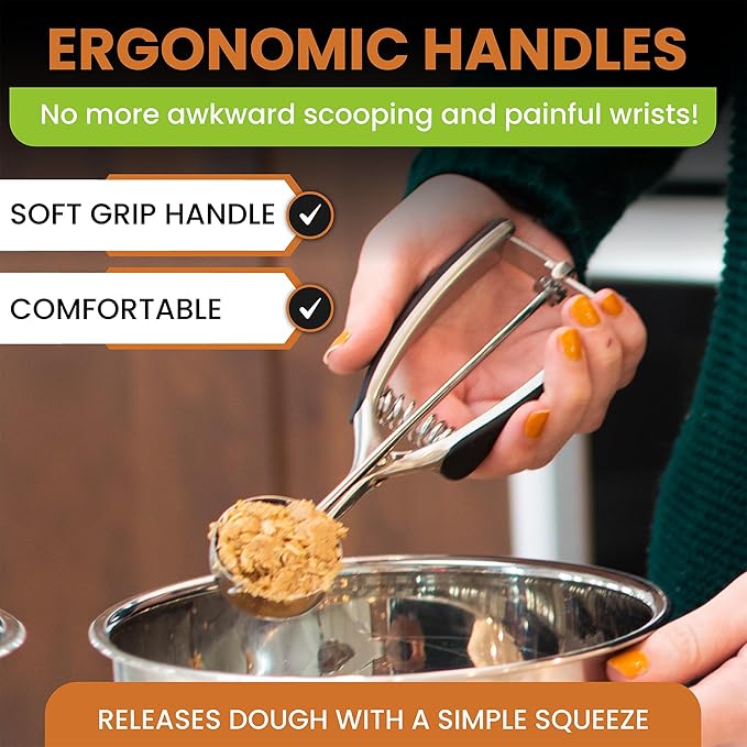 Spring Chef Medium #40 Stainless Steel Cookie Scoop - Image 6