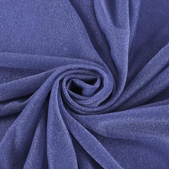Wedding Arch Draping Fabric Navy Blue Sheer Wedding Backdrop Curtains - Image 4
