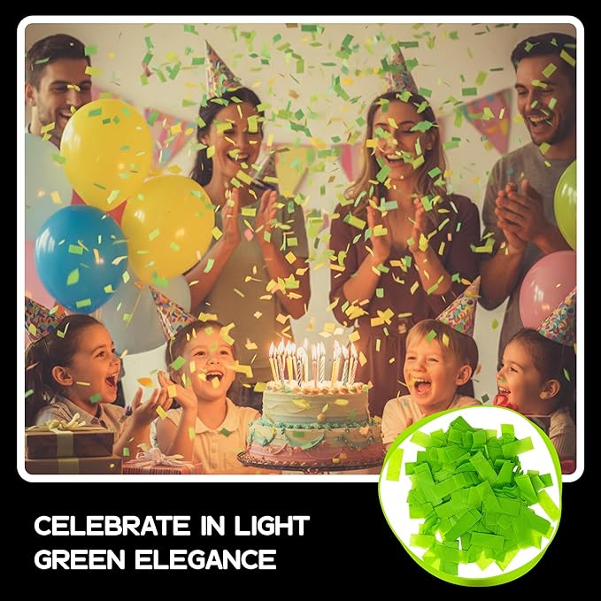Ultimate Confetti, Light Green Biodegradable Confetti - Image 4