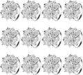 KPOSIYA Hollow Out Flower Napkin Ring Holder Metal Napkin Rings Set of 20 by KPOSIYA