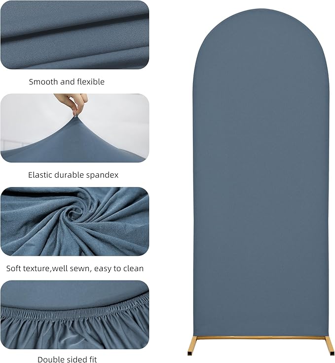 Wedding Arch Cover 6.6FT Arch Backdrop Cover Spandex Fitted Arch Cover - Image 5