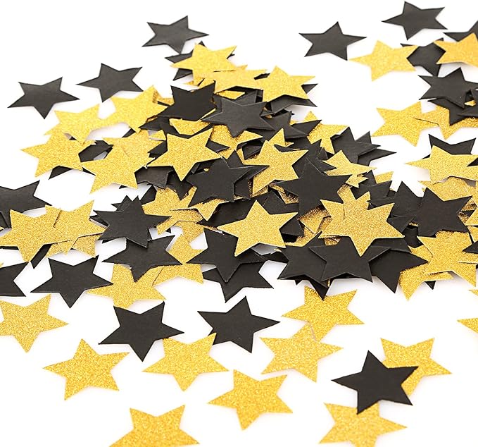 MOWO Glitter Five Stars Confetti Wedding Party Decor and Table Decor 1.2’’ in by MOWO