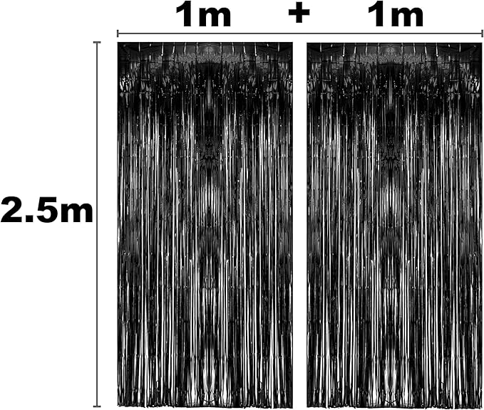 Black Tinsel Backdrop Curtain - Image 6