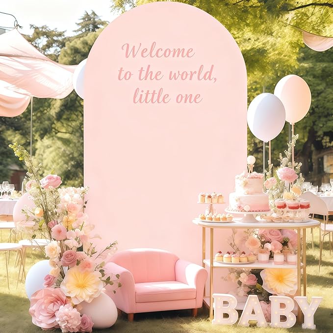 6.6FT Dusty Rose Arch Cover by WishCare