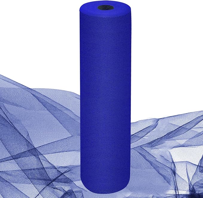 Royal Blue Tulle Fabric Rolls 54 Inch by 10 Yards Fabric Tulle Bolt by IONTACH