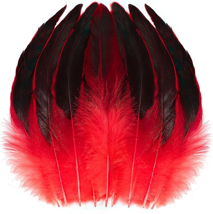 SOGUGOM Red Rooster Tail Feathers by SOGUGOM