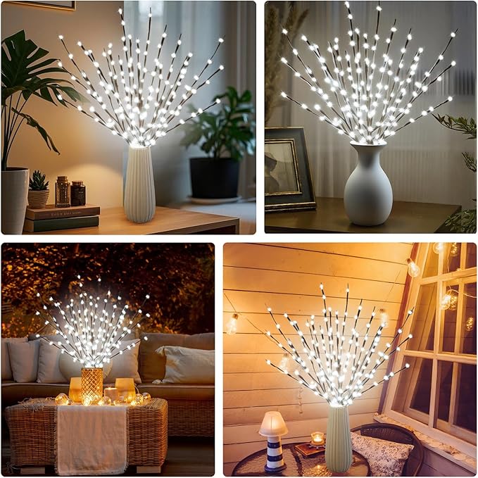 DK177 2 Pack Led Branch Light Battery Operated Lighted Branch Vase Filler - Image 6