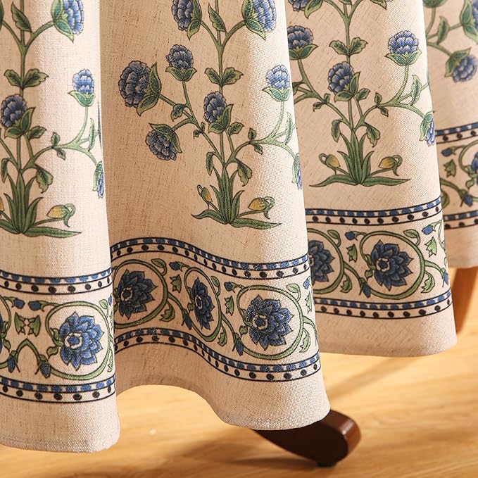 patdrea Designer Blue Small Tablecloth - Image 4