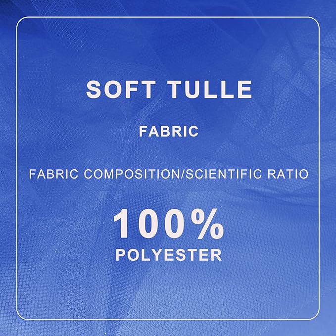 Royal Blue Tulle Fabric Roll Spool Bolt Large Tulle Wedding Party Decoration - Image 4