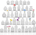 Set of 40 Glass Bud Vases, Small Clear Glass Vases in Bulk, Mini Vintage by Fivenl